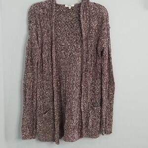 Mudd open front hooded cardigan POCKETS Small